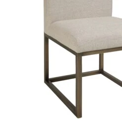 Haute Beige Linen Chair In Brass 11 Haute Beige Linen Chair In Brass -TOV Furniture Store TOV D49 4