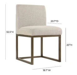 Haute Beige Linen Chair In Brass 12 Haute Beige Linen Chair In Brass -TOV Furniture Store TOV D49 D