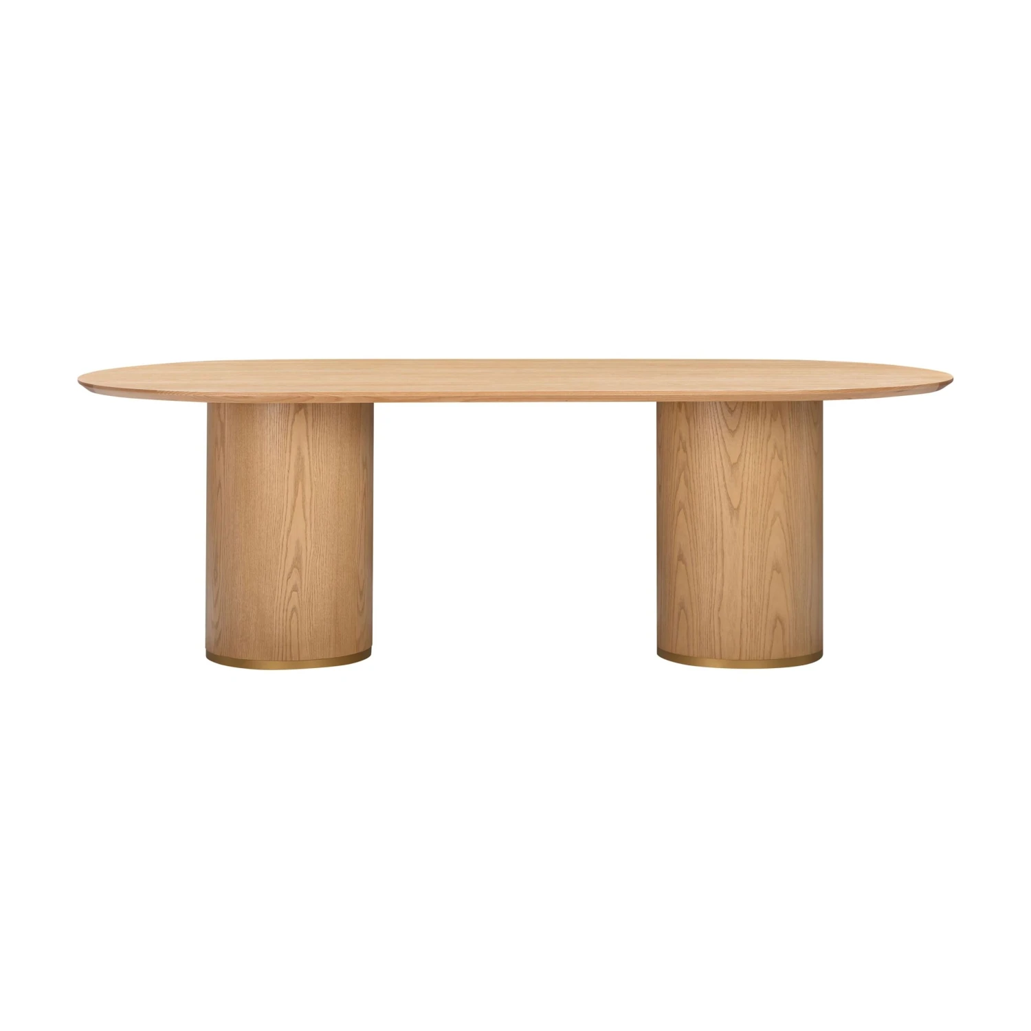 Brandy Natural Ash Wood 95" Oval Dining Table 3 Brandy Natural Ash Wood 95" Oval Dining Table - Image 3