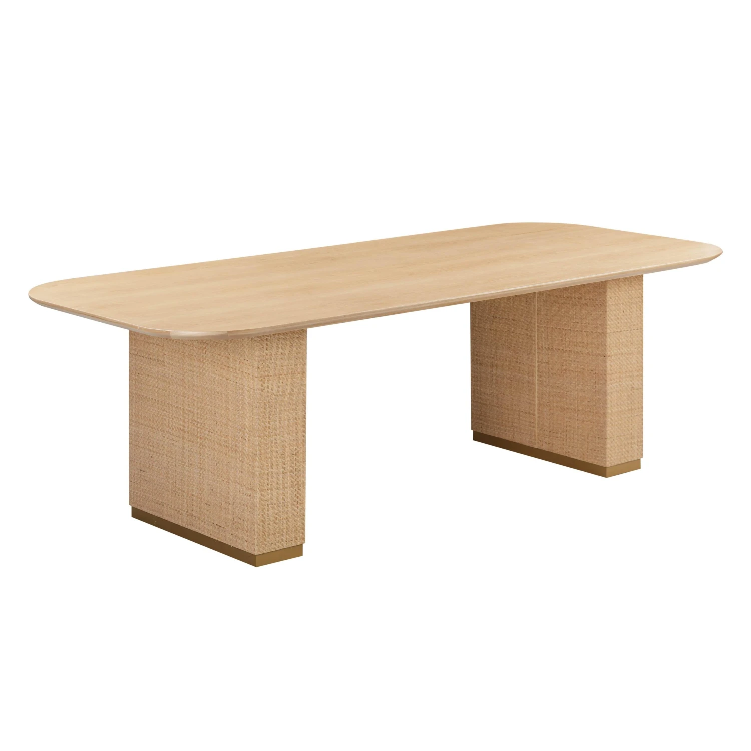 Akiba Natural Ash & Rattan 96" Rectangular Dining Table 1 Akiba Natural Ash & Rattan 96" Rectangular Dining Table