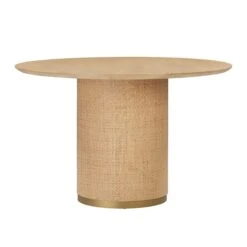 Akiba Natural Ash & Rattan 47" Round Dining Table -TOV Furniture Store TOV D54221.media .03 4c734d41 1f53 48d3 a027 99ad51b3e92e
