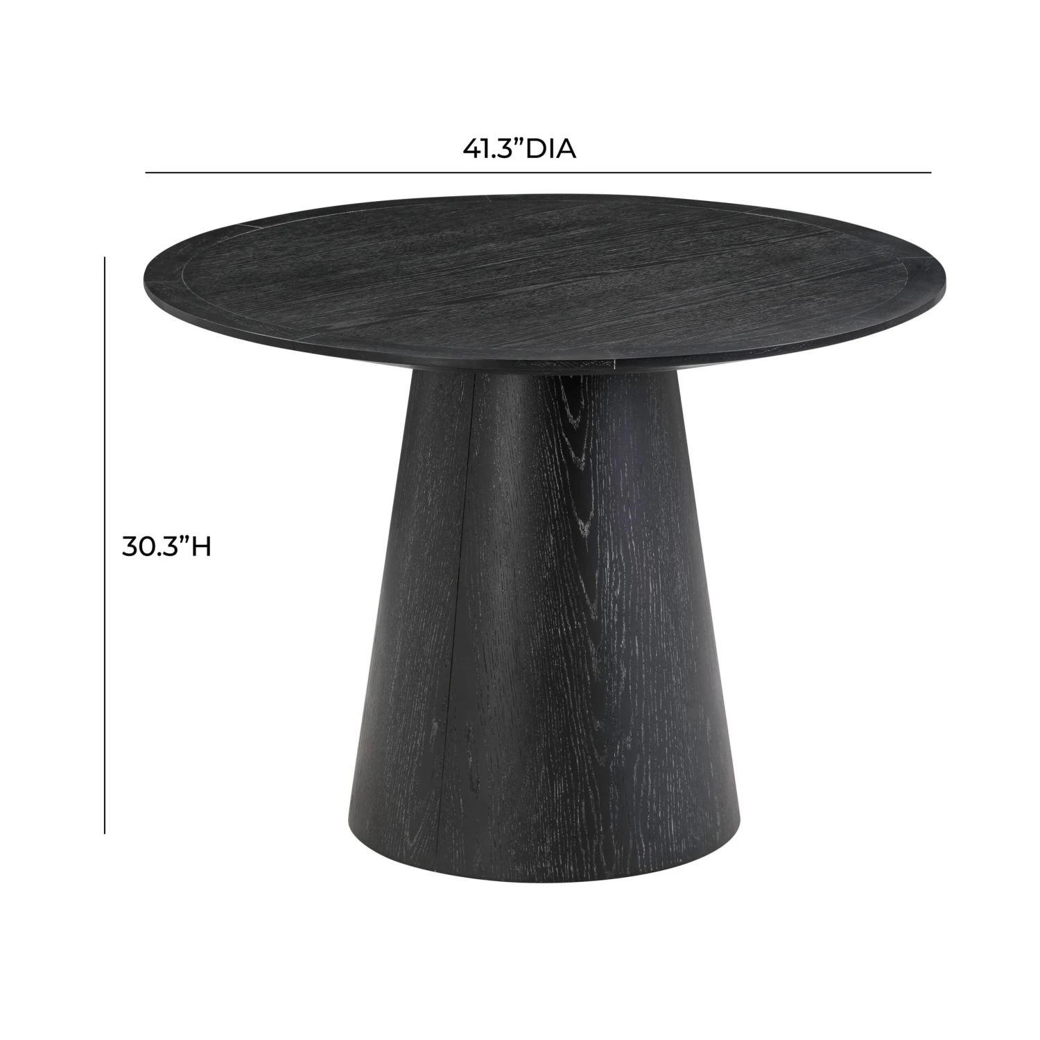 Sahara Black Oak 41" Round Dining Table 6 Sahara Black Oak 41" Round Dining Table - Image 6