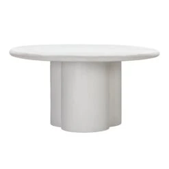 Elika Faux Plaster Indoor / Outdoor 59" Round Dining Table -TOV Furniture Store TOV D54232.media .04