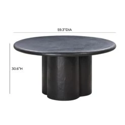 Elika Faux Plaster Indoor / Outdoor 59" Round Dining Table -TOV Furniture Store TOV D54233.media .07