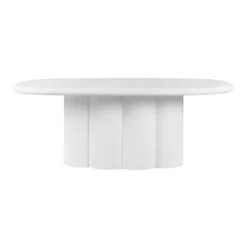 Elika Faux Plaster Indoor / Outdoor 80" Oval Dining Table