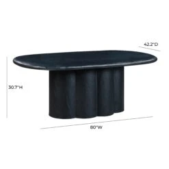 Elika Faux Plaster Indoor / Outdoor 80" Oval Dining Table -TOV Furniture Store TOV D54235.media .07