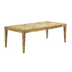 Brandyss Natural Burl 90" Rectangular Dining Table
