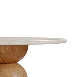 Cynthia Travertine Concrete Indoor / Outdoor 54" Round Dining Table -TOV Furniture Store TOV D54319.media .04