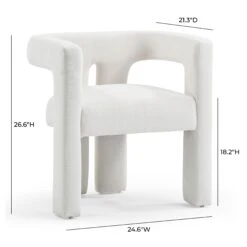 Sloane Bone White Upcycled Fabric Chair -TOV Furniture Store TOV D54350.media .06