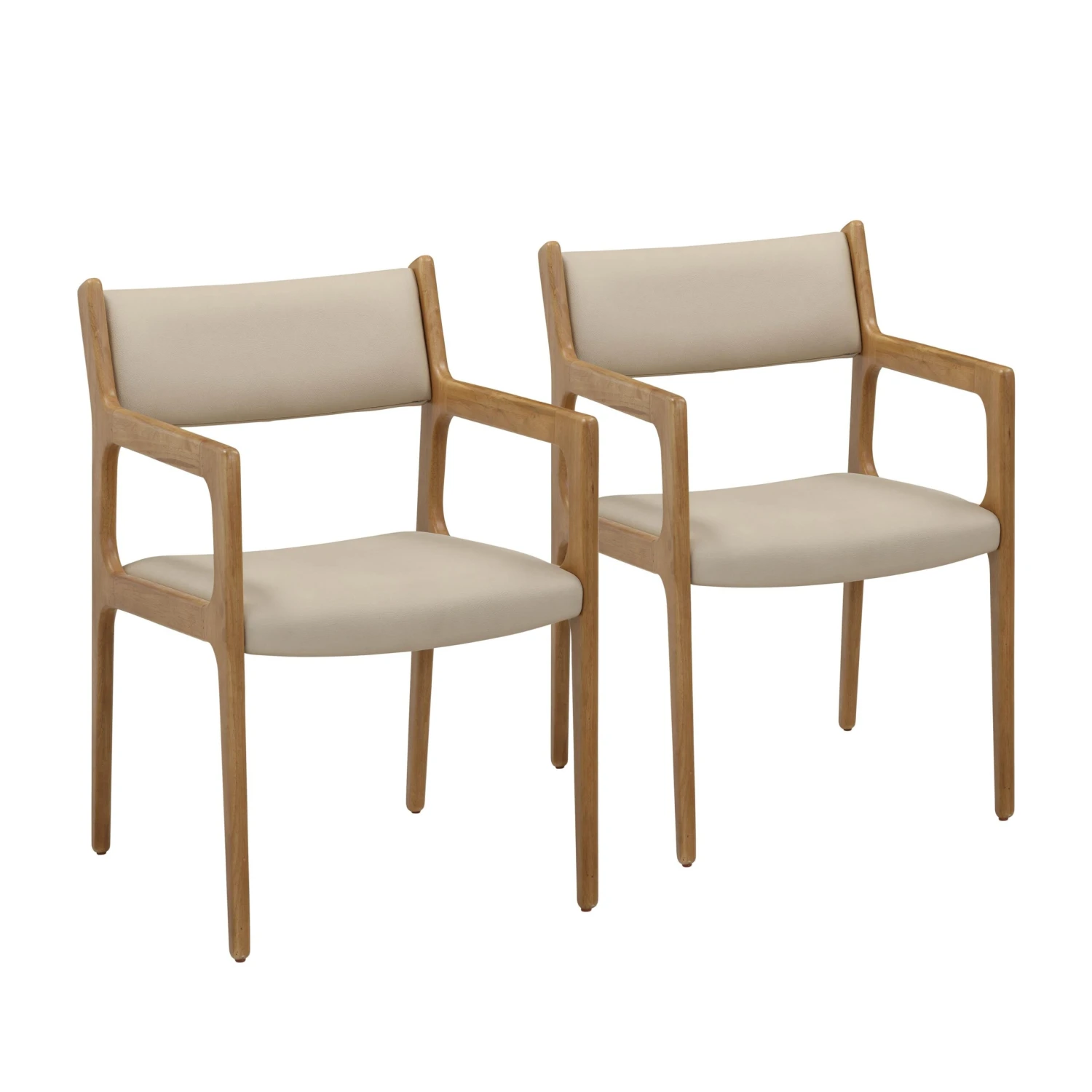 Ari Cream Performance Vegan Leather Dining Chair - Set Of 2 1 Ari Cream Performance Vegan Leather Dining Chair - Set Of 2