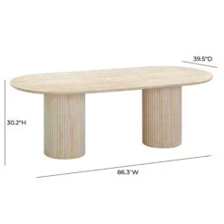 Brut Concrete Patterned Indoor/Outdoor 86" Oval Dining Table -TOV Furniture Store TOV D54407.media .07