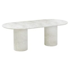 Brut Concrete Patterned Indoor/Outdoor 86" Oval Dining Table -TOV Furniture Store TOV D54408.media .01