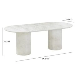 Brut Concrete Patterned Indoor/Outdoor 86" Oval Dining Table -TOV Furniture Store TOV D54408.media .07