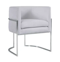 Giselle Velvet Dining Chair With Silver Base By Inspire Me! Home Decor