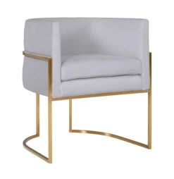 Giselle Velvet Dining Chair With Gold Base By Inspire Me! Home Decor
