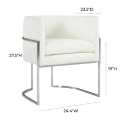 Giselle Velvet Dining Chair With Silver Base By Inspire Me! Home Decor -TOV Furniture Store TOV D6302.media .06 5fb9a403 ceb4 453e b4c3 e3581d3ce8fc