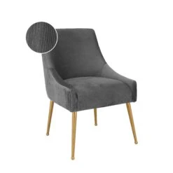 Beatrix Pleated Velvet Side Chair -TOV Furniture Store TOV D6394 6