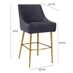 Beatrix Pleated Velvet Stool -TOV Furniture Store TOV D68221.media .06 2c3c438a 997e 40aa b079 eeebc806e3e1
