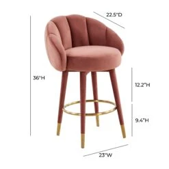 Myla Velvet Swivel Stool -TOV Furniture Store TOV D68239.media .08 d757a83a 7c94 4168 9c30 8585ec2b0039