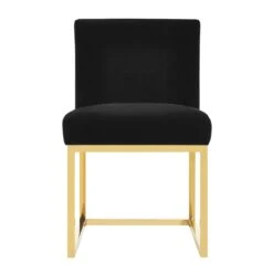 Haute Black Velvet Chair -TOV Furniture Store TOV D68249 2