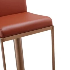 Sentinel Saddle Brown And Rose Gold Adjustable Stool -TOV Furniture Store TOV D68295.media .06