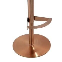 Loosha Cafe Au Lait Performance Vegan Leather And Rose Gold Adjustable Stool -TOV Furniture Store TOV D68299.media .07 8458c7f3 f737 4d08 9da9 13f68f25a996
