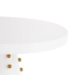 Janice White Lacquer 44" Round Dinette Table 9 Janice White Lacquer 44" Round Dinette Table -TOV Furniture Store TOV D68314.media .04