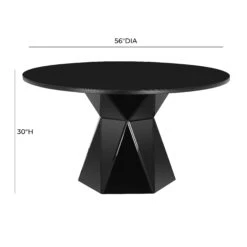 Iris Glass 56" Round Dining Table -TOV Furniture Store TOV D68458.media .05