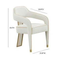 Corralis Cream Performance Linen Dining Chair -TOV Furniture Store TOV D68475.media .06