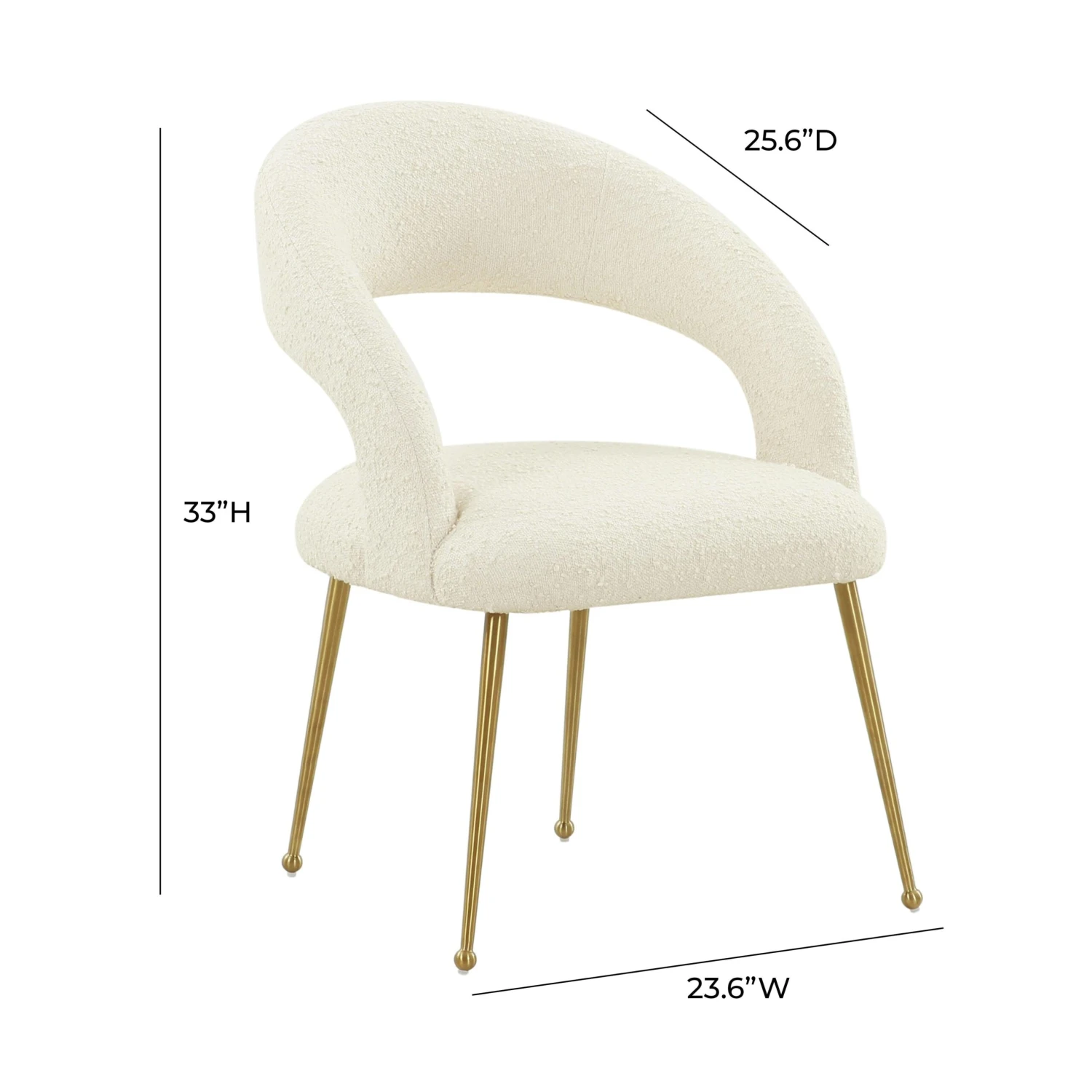 Rocco Performance Boucle Dining Chair 6 Rocco Performance Boucle Dining Chair - Image 6