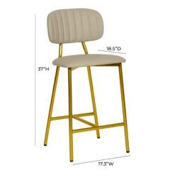 Ariana Nude Performance Vegan Leather Counter Stool - Set Of 2 -TOV Furniture Store TOV D68561.media .06 d0d401ab ebda 45ab acc9 f02ad55f57c4