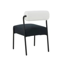 Jolene Cream And Black Performance Linen Dining Chair - Set Of 2 -TOV Furniture Store TOV D68585 4