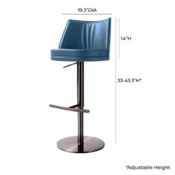 Gala Performance Vegan Leather Adjustable Stool -TOV Furniture Store TOV D68621.media .06 b2b8691b 10f2 4f27 85c9 07f612532e2a