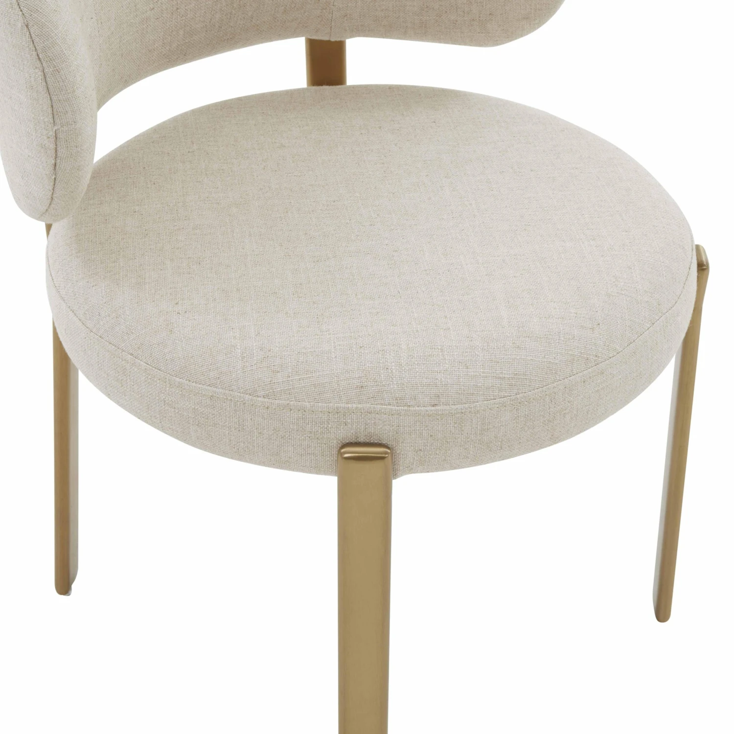 Margaret Cream Performance Linen Dining Chair 5 Margaret Cream Performance Linen Dining Chair - Image 5