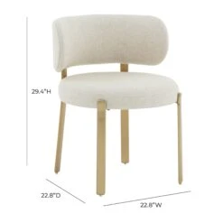 Margaret Cream Performance Linen Dining Chair 11 Margaret Cream Performance Linen Dining Chair -TOV Furniture Store TOV D68650.media .06
