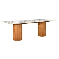 Tamara Marble Ceramic 94" Rectangular Dining Table