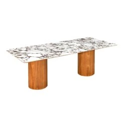 Tamara Marble Ceramic 94" Rectangular Dining Table -TOV Furniture Store TOV D68680.media .04