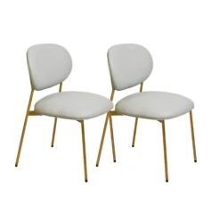 McKenzie Performance Vegan Leather Stackable Dining Chair - Set Of 2 -TOV Furniture Store TOV D68701 1