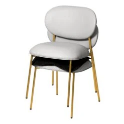 McKenzie Performance Vegan Leather Stackable Dining Chair - Set Of 2 -TOV Furniture Store TOV D68701.media .06 4d104c62 6dc1 4e5d 8310 9a298828b8ad