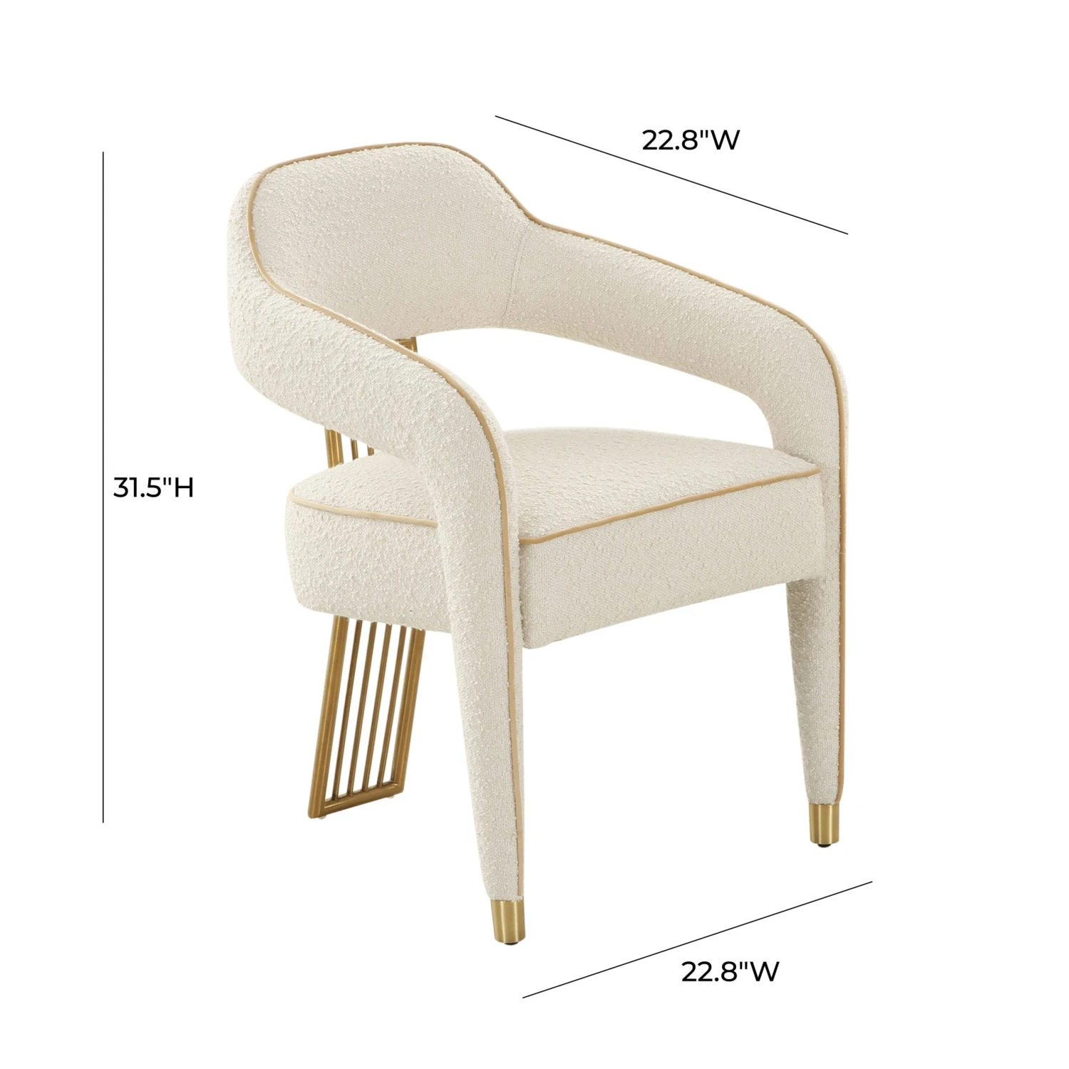 Corralis Performance Boucle Dining Chair 7 Corralis Performance Boucle Dining Chair - Image 7