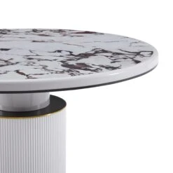 Vanessa White Marble Lacquer 53" Round Dining Table 9 Vanessa White Marble Lacquer 53" Round Dining Table -TOV Furniture Store TOV D68760.media .04