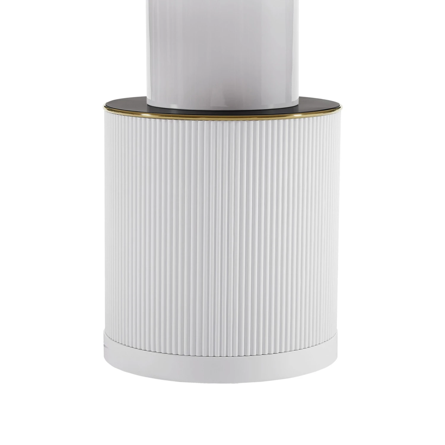 Vanessa White Marble Lacquer 53" Round Dining Table 5 Vanessa White Marble Lacquer 53" Round Dining Table - Image 5