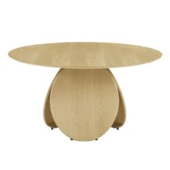 Emil Oak 58" Round Dining Table