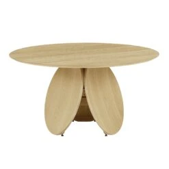 Emil Oak 58" Round Dining Table 17 Emil Oak 58" Round Dining Table -TOV Furniture Store TOV D68762.media .03