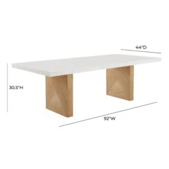 Madeline White Gloss And Natural Ash 92" Rectangular Dining Table 15 Madeline White Gloss And Natural Ash 92" Rectangular Dining Table -TOV Furniture Store TOV D68766.media .08 c9fa0847 d179 490e b69f 74d9c52abc29