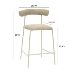 Liliana Performance Velvet Stool 37 Liliana Performance Velvet Stool -TOV Furniture Store TOV D68771 D