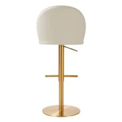 Venus Cream Performance Vegan Leather And Gold Adjustable Swivel Stool 10 Venus Cream Performance Vegan Leather And Gold Adjustable Swivel Stool -TOV Furniture Store TOV D68827.media .04 1bbd4a23 4b70 419b 881a 5c70e8373aee