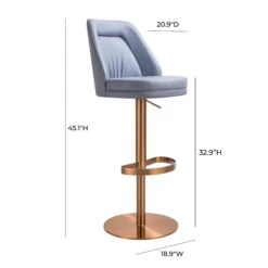 Maven Performance Vegan Leather Adjustable Swivel Stool -TOV Furniture Store TOV D68828.media .07