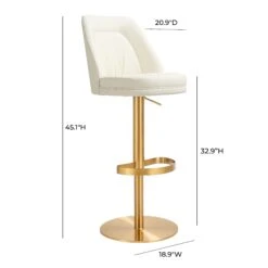 Maven Performance Vegan Leather Adjustable Swivel Stool -TOV Furniture Store TOV D68829.media .07