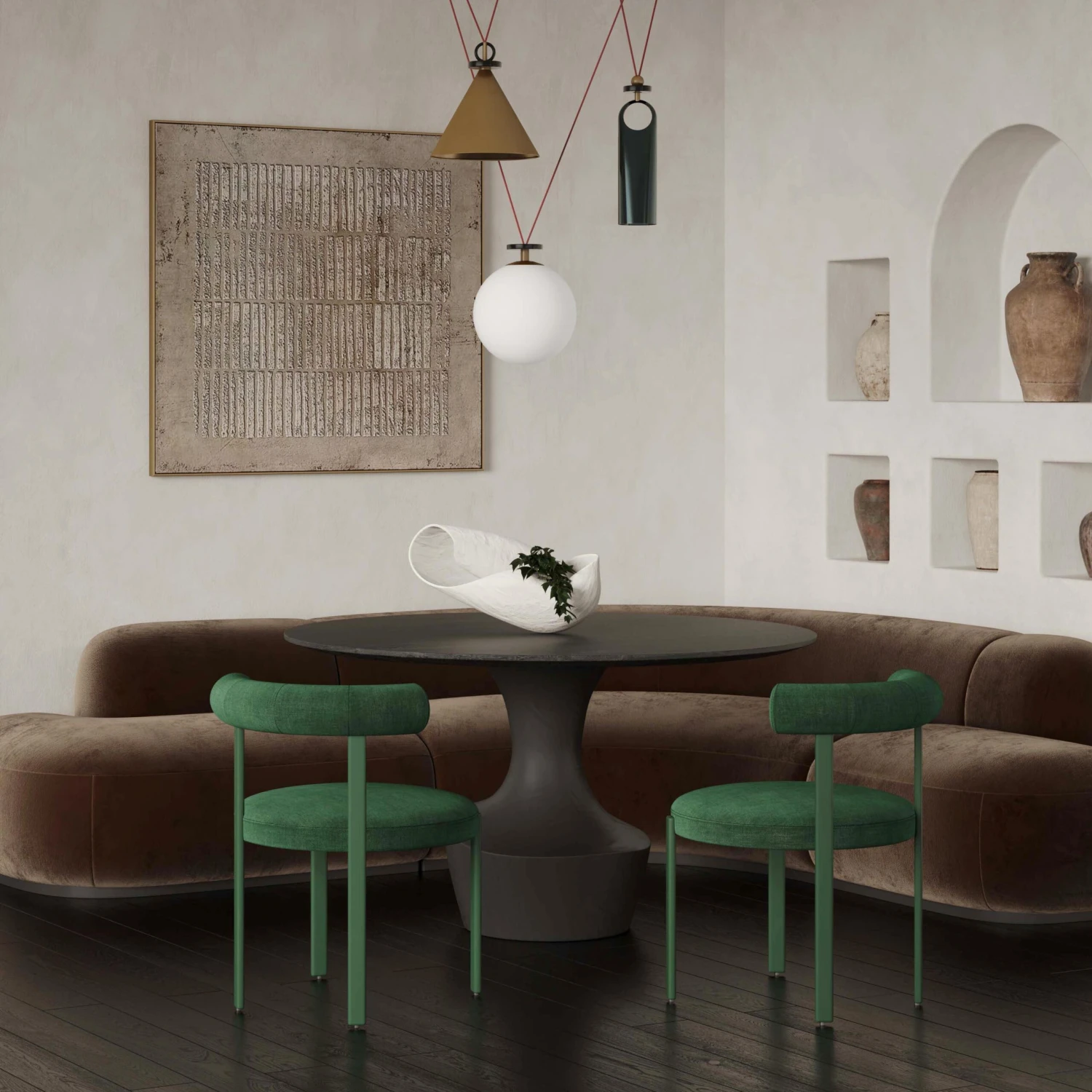 Margaret Performance Chenille Bolster Back Dining Chair 2 Margaret Performance Chenille Bolster Back Dining Chair - Image 2